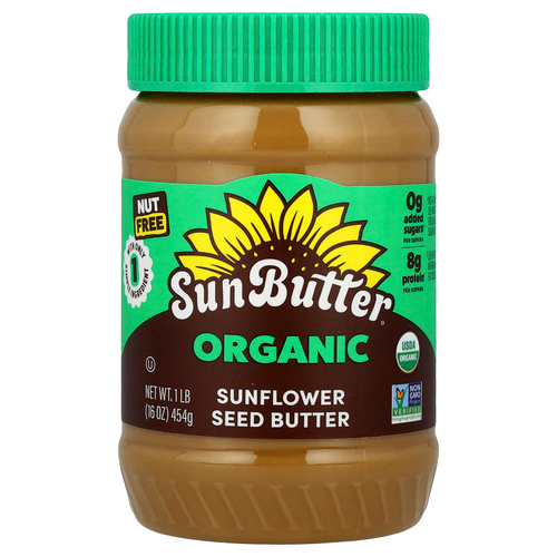 SunButter, Органическое подсолнечное масло, 454 г (16 унций)