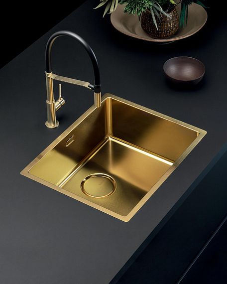 Мойка Falmec COMO 50 CM PVD GOLD (FLUSH/TOPMOUNT/UNDERMOUNT)