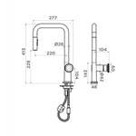 Смеситель Arita-SB-GB латунь/графит