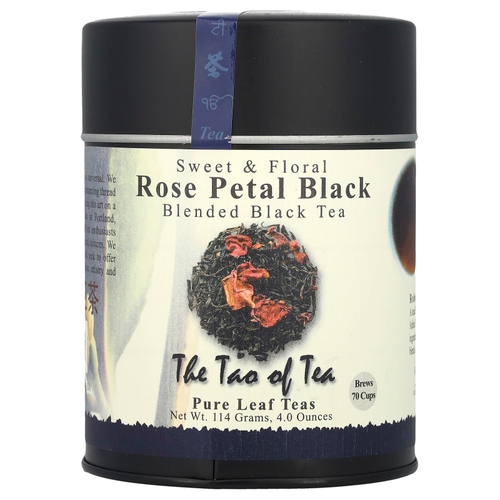 The Tao of Tea, Sweet & Floral, смешанный черный чай, черная роза, 114 г (4 унции)