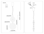LH31129/2 BS/YL/PI латунь/желтый/розовый 15W 3000K 200*60*2000