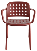 Кресло пластиковое Papatya Bomonti-K, кирпично-красный