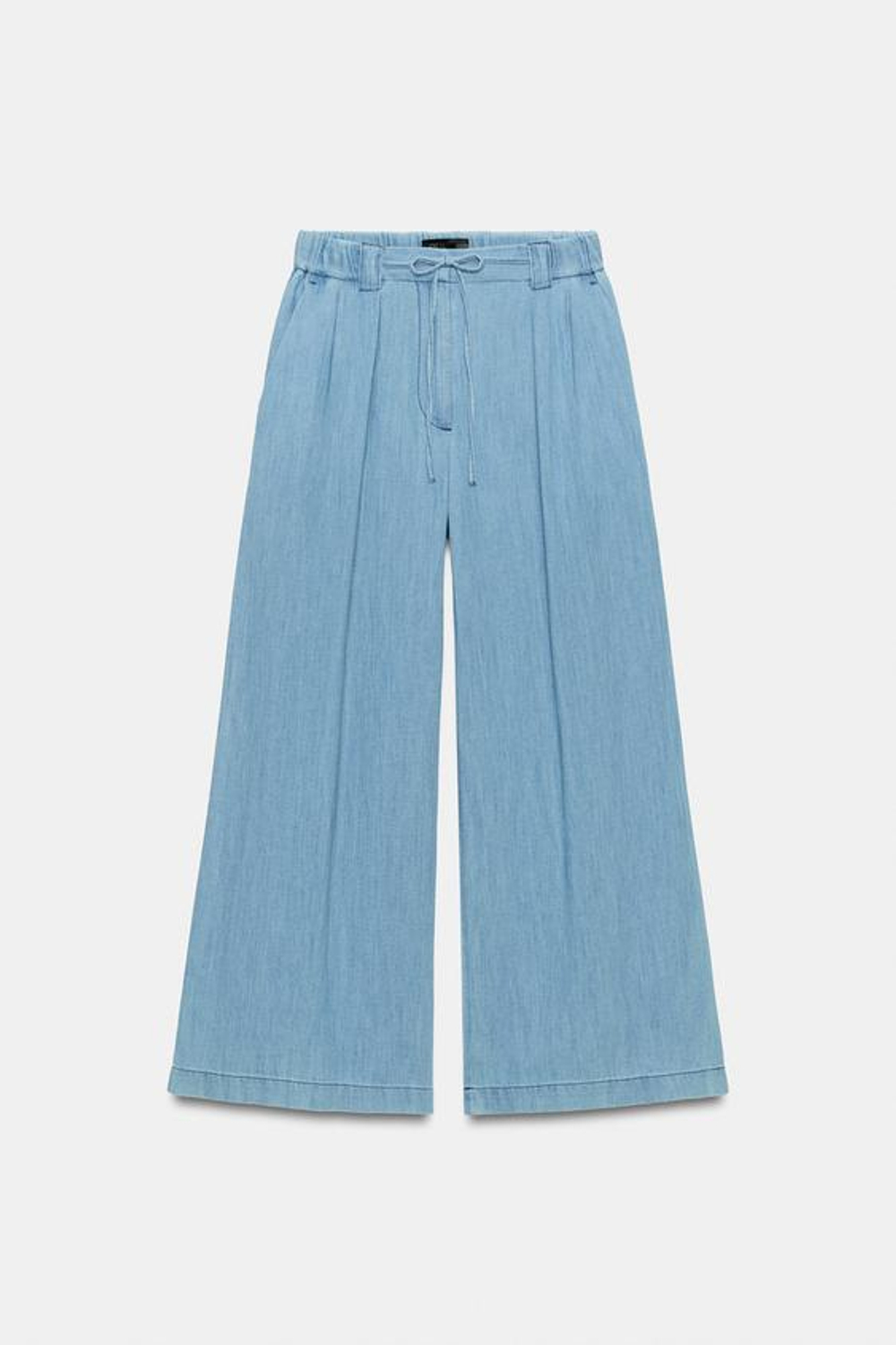 ZARA КЮЛОТЫ ИЗ СТРУЯЩЕЙСЯ ТКАНИ, СИНИЙ