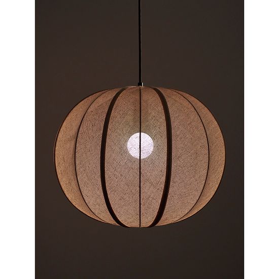 Светильник подвесной texture rib, D48 см, бежевый