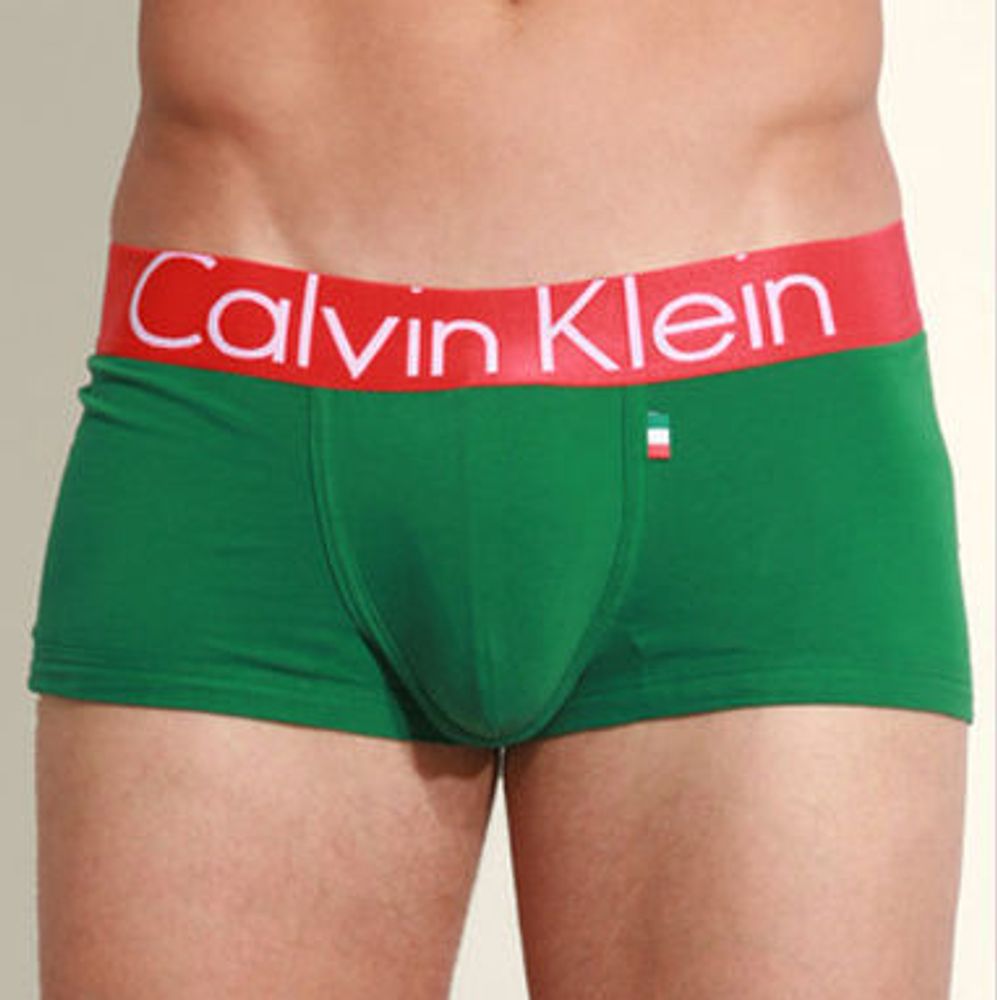 Мужские трусы хипсы зеленые Calvin Klein Italy