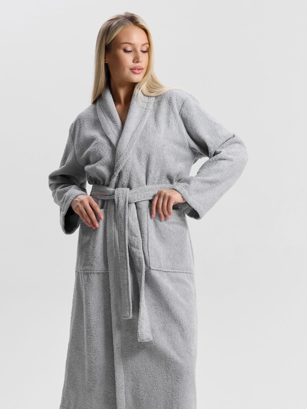Халат женский Комфорт-3 Виотекс СВЕТЛО-СЕРЫЙ