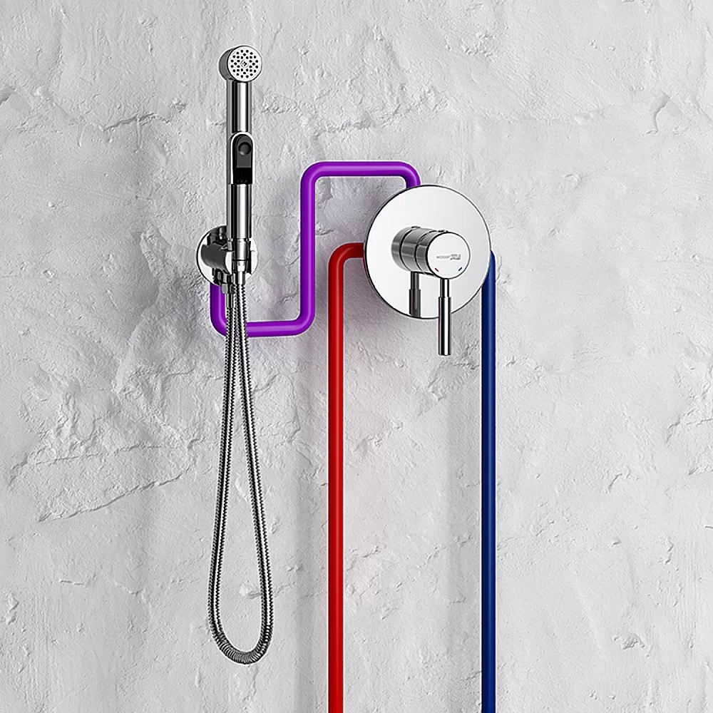 Гигиенический душ WasserKRAFT Wiese 8400 A8451.186.239.215 оружейная сталь