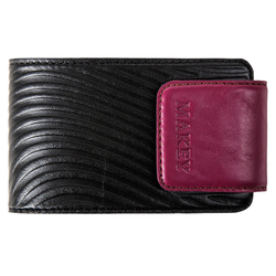 Визитница карманная «Waves». Цвет черный-фуксия