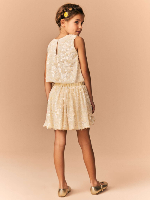 Топ и юбка в комплекте для девочки Next E87-250, Светло-бежевый