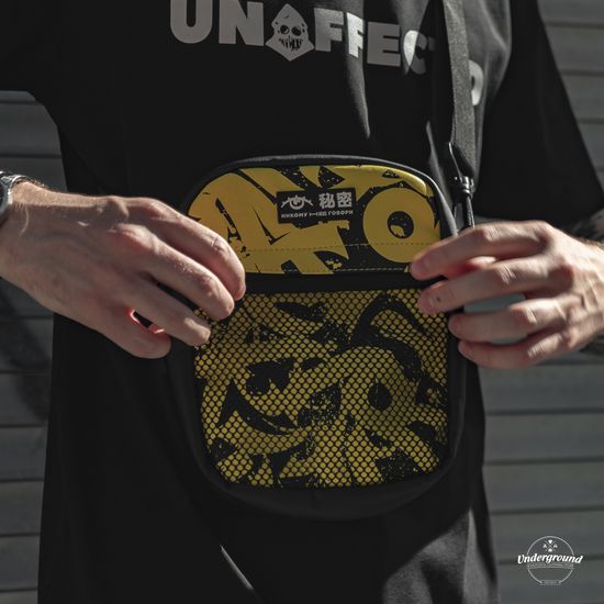 Сумка ТАЙНА через плечо x ЗУКО черный/экокожа/желтый принт