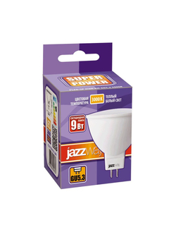 Лампа светодиодная PLED-SP 9Вт JCDR MR16 3000К тепл. бел. GU5.3 720лм 230В JazzWay 2859754A