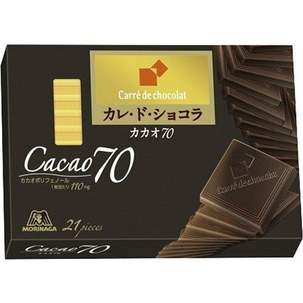 Шоколад Carre de Chocolat "Какао 70", Morinaga, 86г