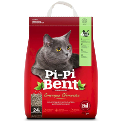 Наполнитель"Pi-Pi-Bent"комкующийся "Классик" 10кг Сенсация свежести