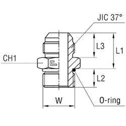 Штуцер FRLG JIC 3/4" UNF3/4"