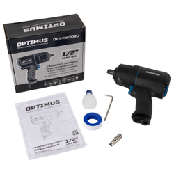 OPT-PW2040 Гайковерт пневматический ударный в алюминиевом корпусе, 1/2", 1350 Нм