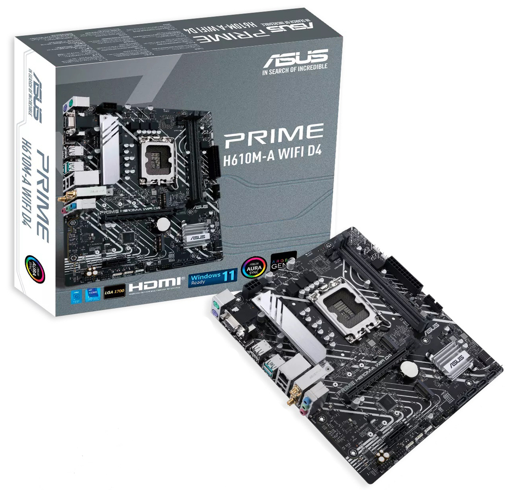 Материнская плата mATX ASUS PRIME H610M-A WIFI D4