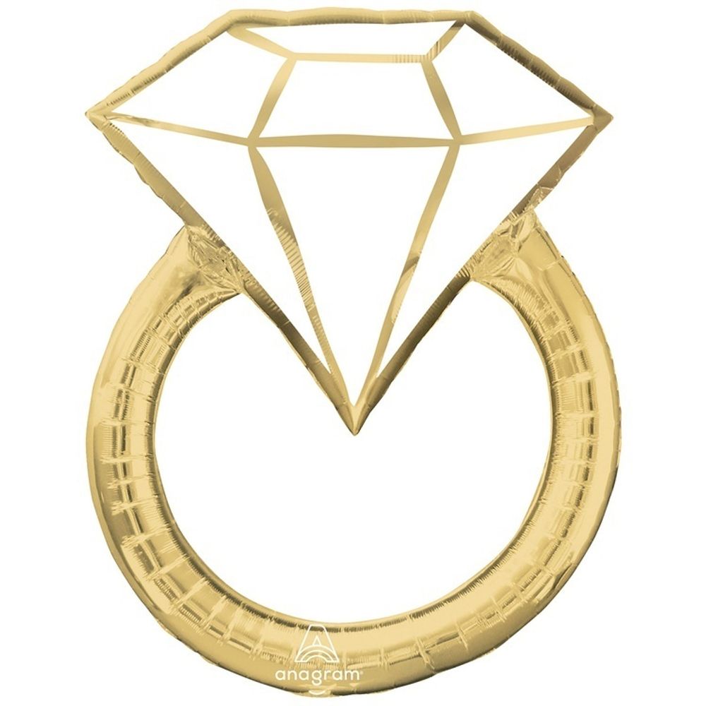 А Фигура, Кольцо с бриллиантом, Золото, 24&quot;/60 см * 30&quot;/76 см, 1 шт.