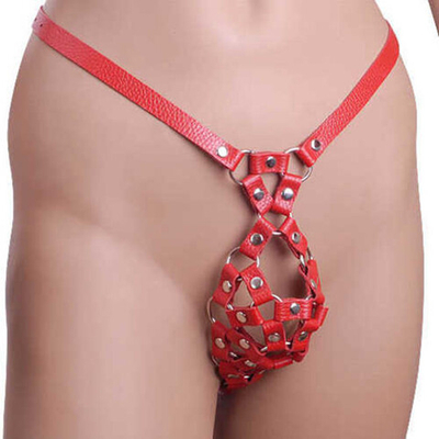 Мужские трусы с отверстием для фаллоса (Цвет: красный)