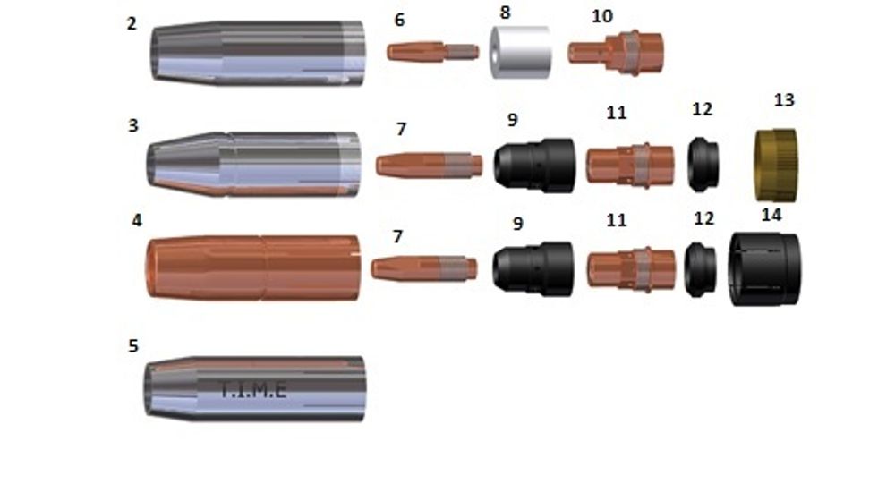 Газовое сопло коническое Ø13/ Ø25х77,5