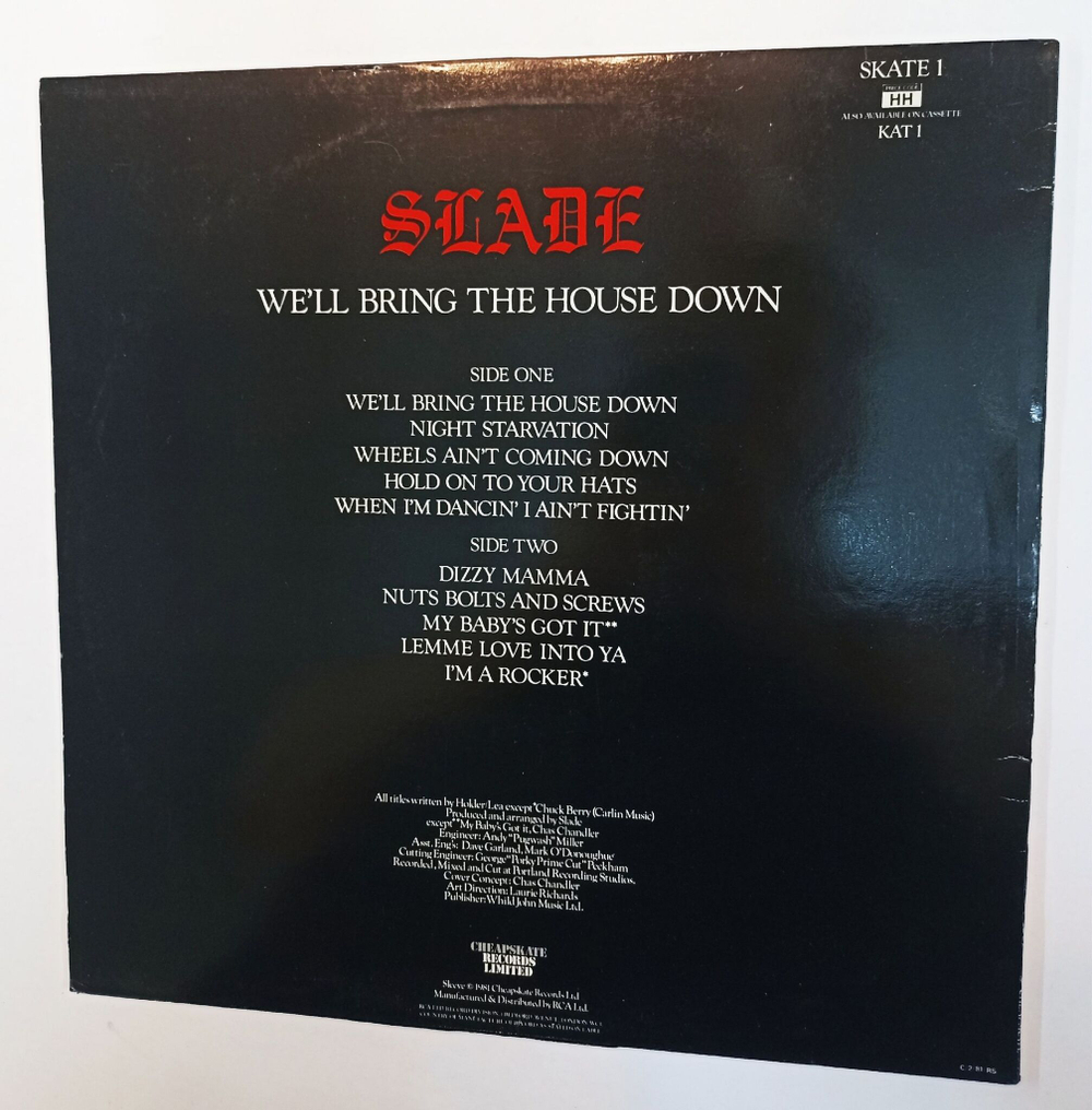 Винтажная виниловая пластинка LP Slade Well Bring The House Down (UK 1981)