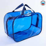 4927646 Сумка в роддом 23х32х17, цветной ПВХ, цвет синий