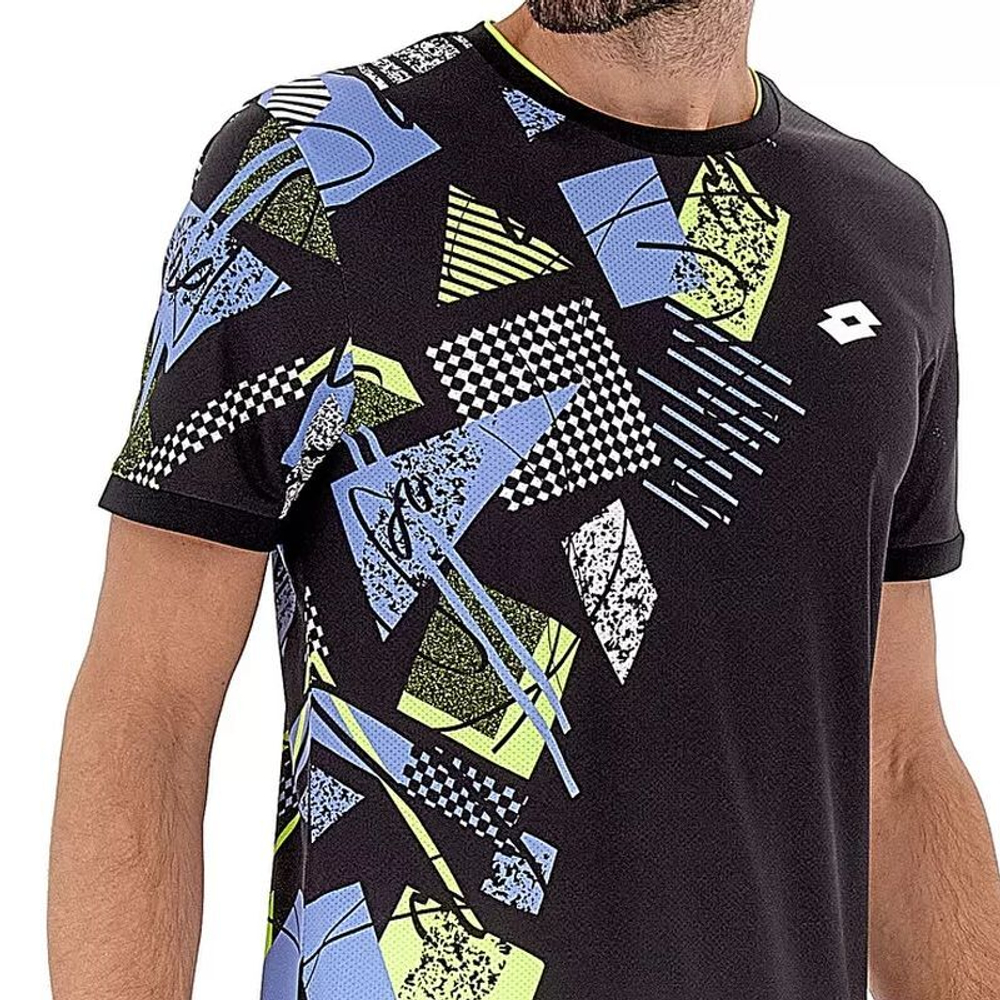 Мужская теннисная футболка Lotto Tech и D5 Tee - all black