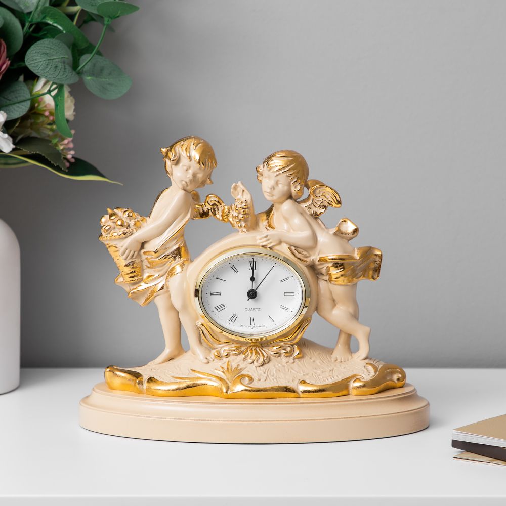 Часы настольные Путти малые Айвори