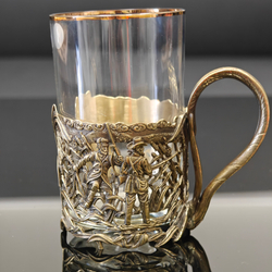 Чайный набор "Охотники" с ложечкой