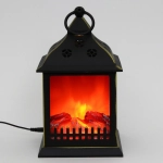 Сувенир с подсветкой «КАМИН - Искры пламени» 15*15*30 см (питание от USB и батареек)