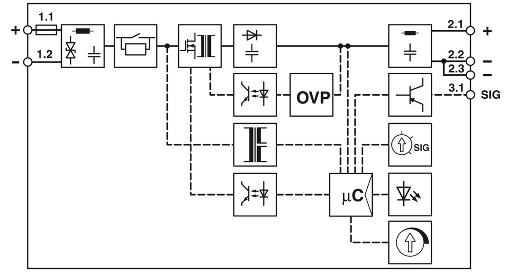 1066708 - QUINT4-PS/48-110DC/24DC/2.5/PT - Преобразователь DC/DC