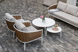 "Тоскана" лаунж-зона из искусственного ротанга, цвет соломенный