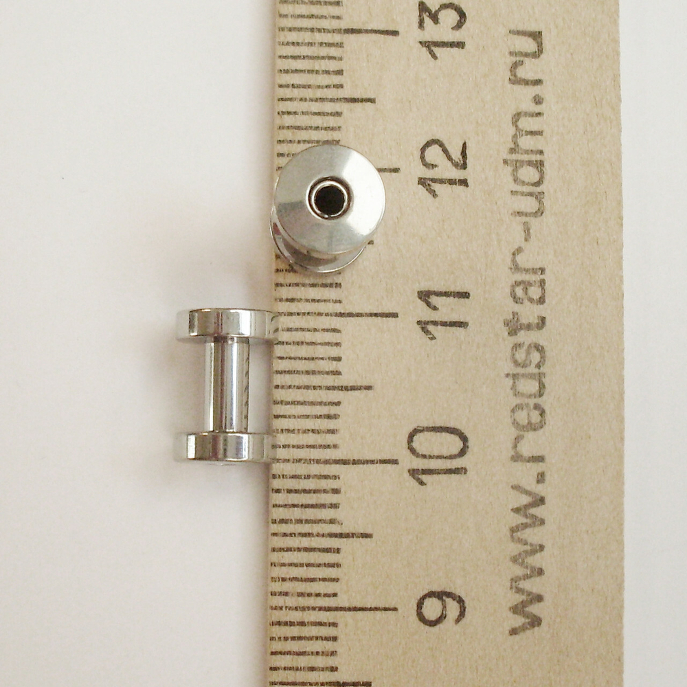 Тоннель диаметр 3 мм для пирсинга ушей (медицинская сталь). 1 пара
