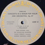 Виниловая пластинка Сибелиус - Концерт для скрипки с оркестром / "Финляндия" LP