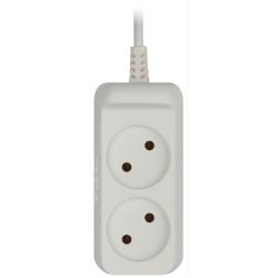 Удлинитель электрический ЭРА UX-2-1,5m без заземления 2 розетки 1,5м ШВВП 2x0,75мм2 6А