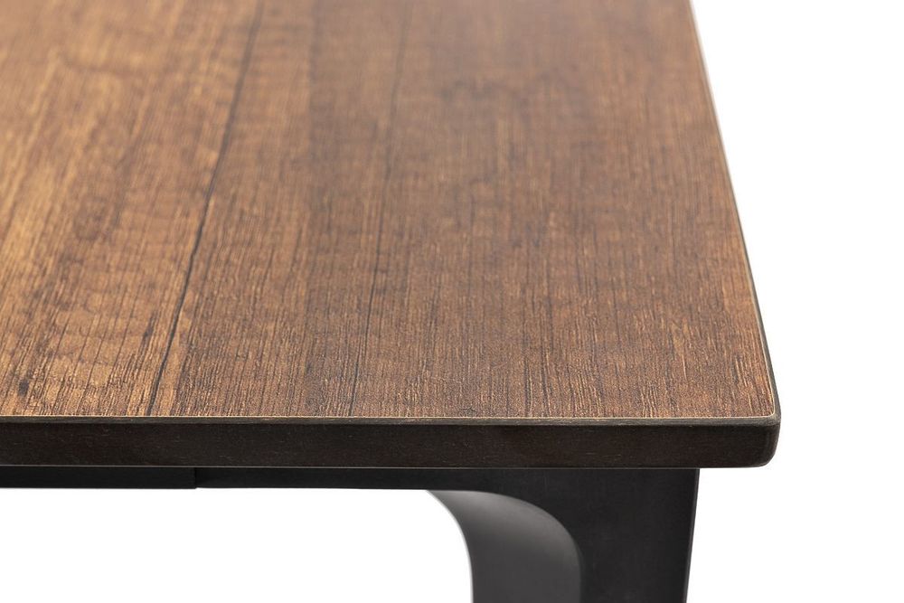 "Малага" обеденный стол из HPL 160х80см, цвет "дуб", каркас черный