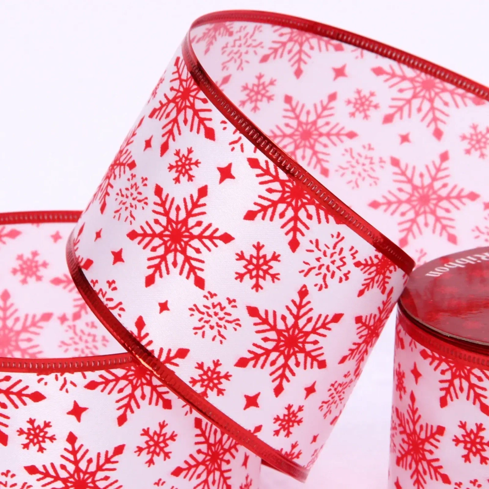 Лента для декорирования «Волшебный снегопад» 6,3 см, 2,7 м