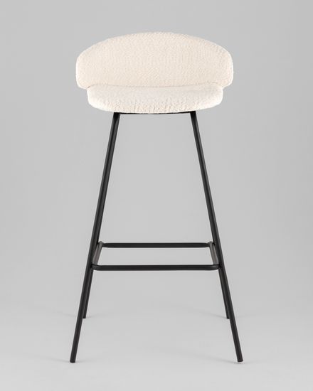 Стул барный Nita букле молочный
