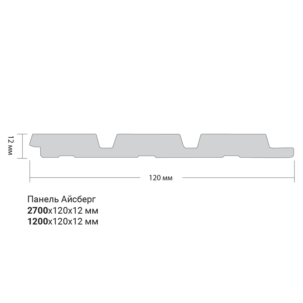 Панель вспененный полистирол ГРЕЙС 3D RAIL EAST Айсберг Белый 120х2700 мм
