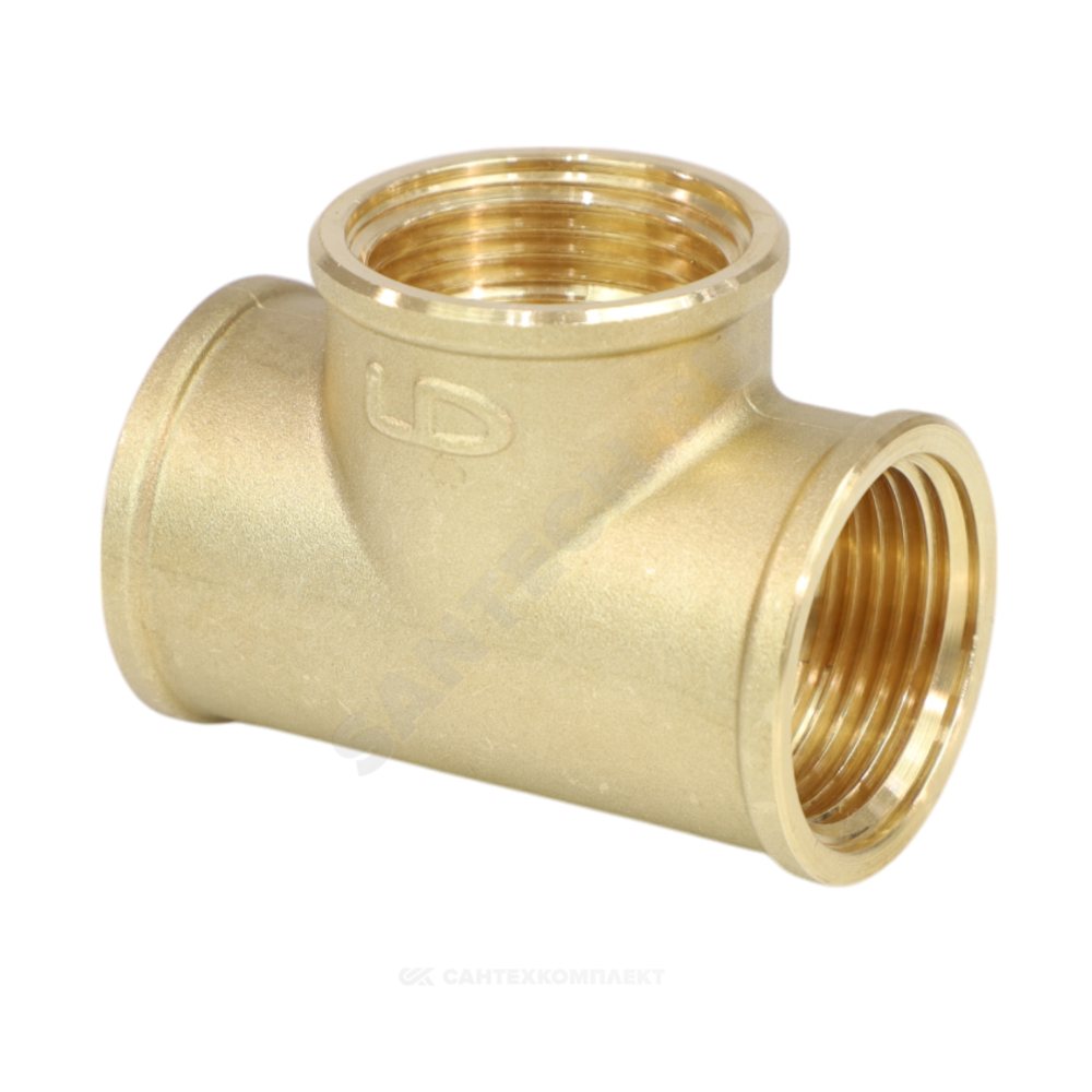 Тройник латунь Ду 50 (2") ВР LD LD.65.514.50