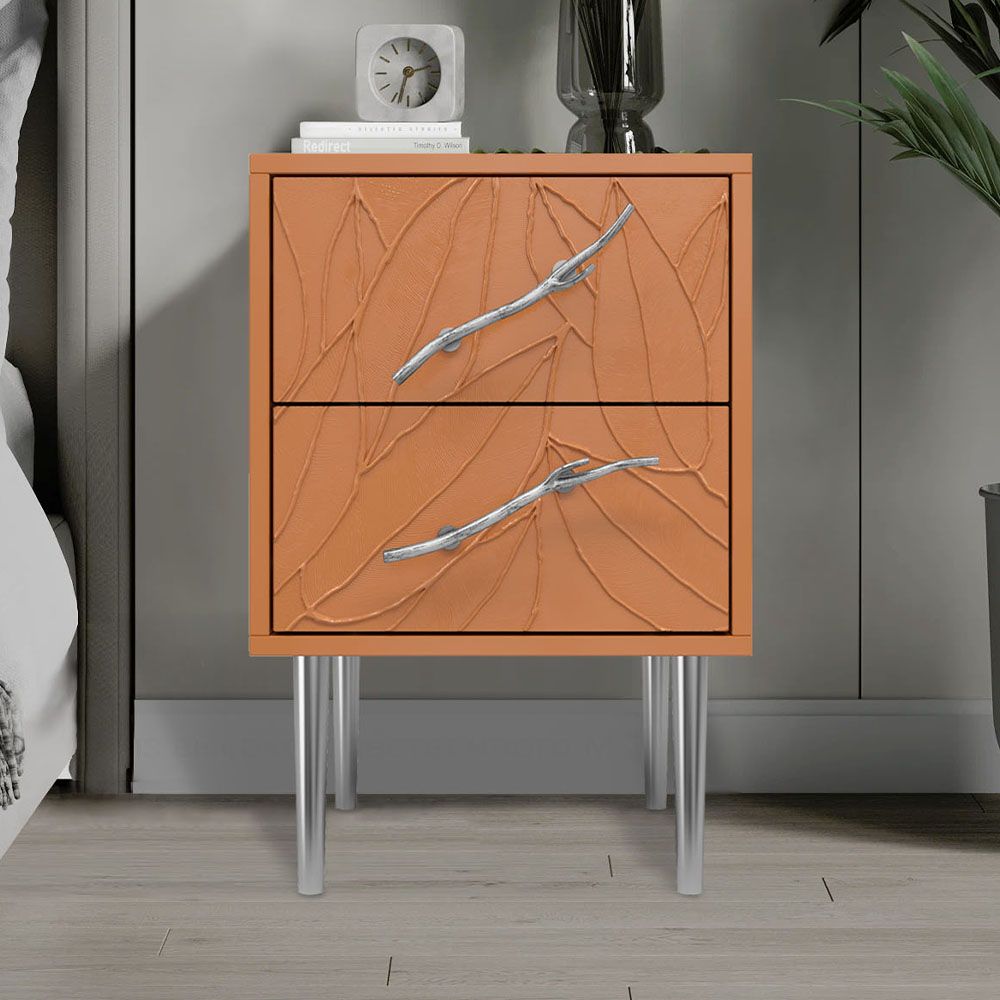 Тумба Арт Колор leaves Стайл Сильвер Томленый оранжевый