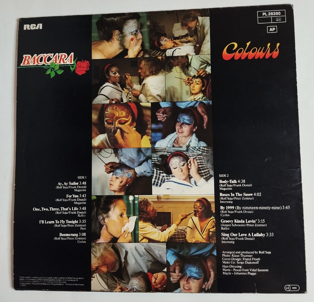 Винтажная виниловая пластинка LP Baccara Colours (Germany 1979)
