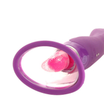 Двухсторонний вибростимулятор с помпой и язычком PipeDream Fantasy for Her Ultimate Pleasure Clitoral Pump Vibe Purple 494312
