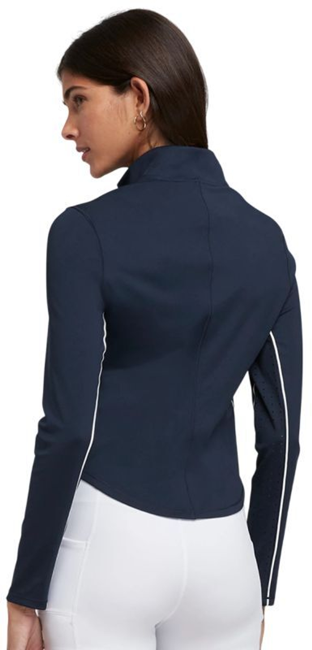 Женская теннисная футболка   Wilson Brentwood Half-Zip Longsleeve
