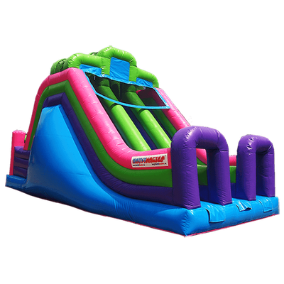 Детский надувной батут-горка "Двойной эффект-2" 9*4*6 м