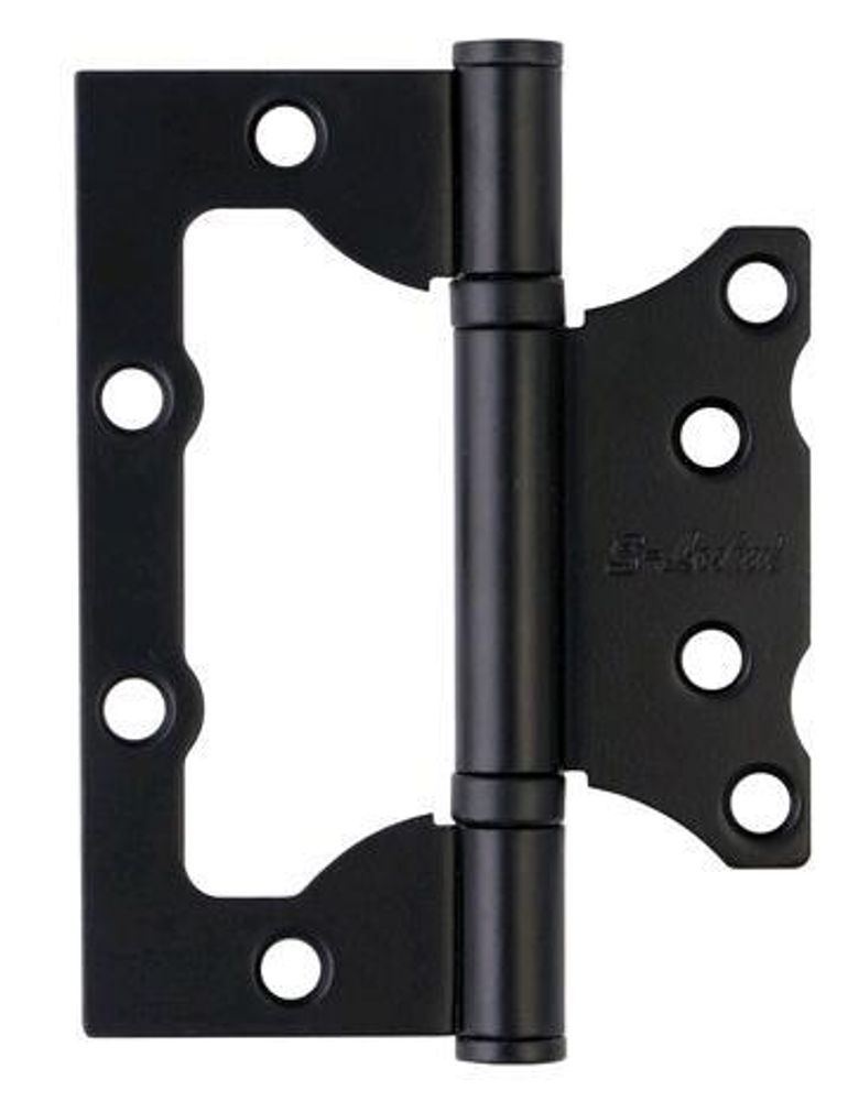 Петля  БЕЗ ВРЕЗКИ  S-Locked накл. B BL  черный мат.  (цена за 2шт) 100*75* 2,5мм / 120324