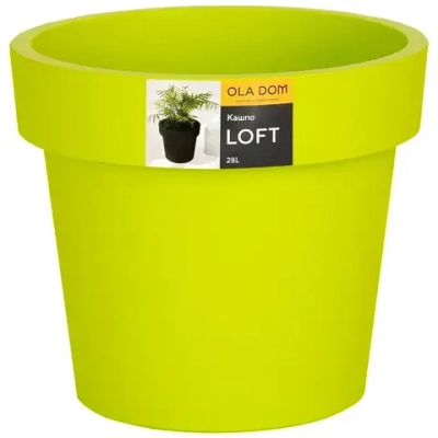 Кашпо LOFT, 28 литров салатовый 395х345мм