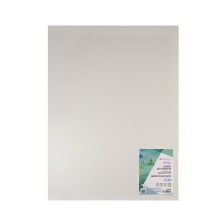 Бумага для акварели Белые ночи/White nights, 50 х 65 см, плотность 300 г/м2, 10 листов, 100% хлопок, крупное зерно