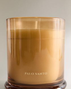 Zara Home Свеча ароматическая Palo Santo 350 г, растительный воск, аромат восточный древесный, Коричневый