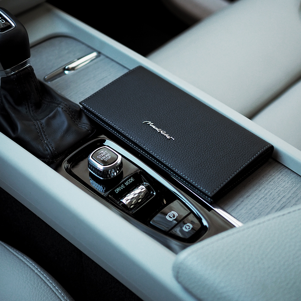 Кошелек длинный Eclair Easy из кожи теленка черного цвета