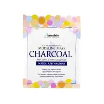 Маска альгинатная с древесным углём Anskin Charcoal Modeling Mask, 25 гр